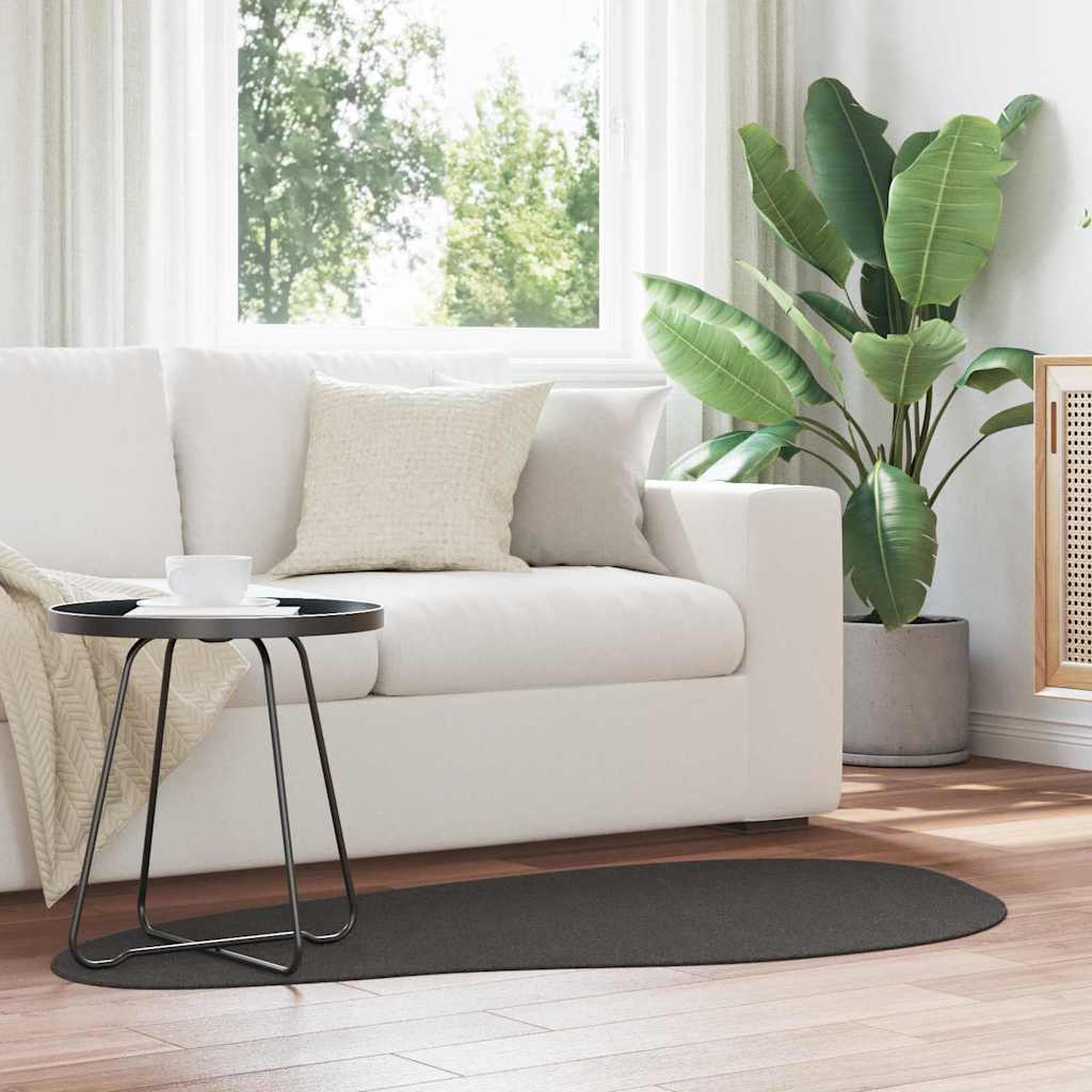 Vloerkleden HUARTE Antraciet 80 x 150 cm Polyester is nu te koop bij PeponiXL, paradijselijk wonen!