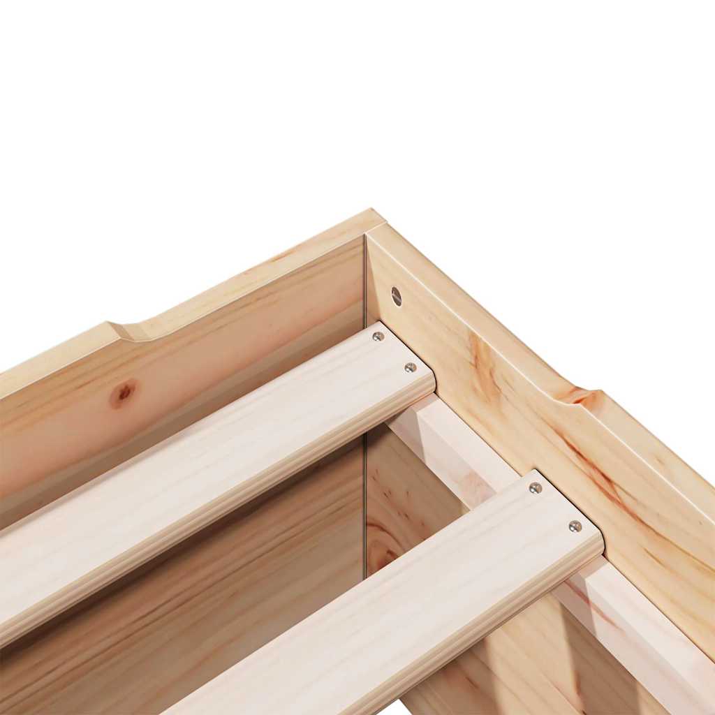 Bedframe zonder matras stapelbaar 100x200 cm massief hout is nu te koop bij PeponiXL, paradijselijk wonen!