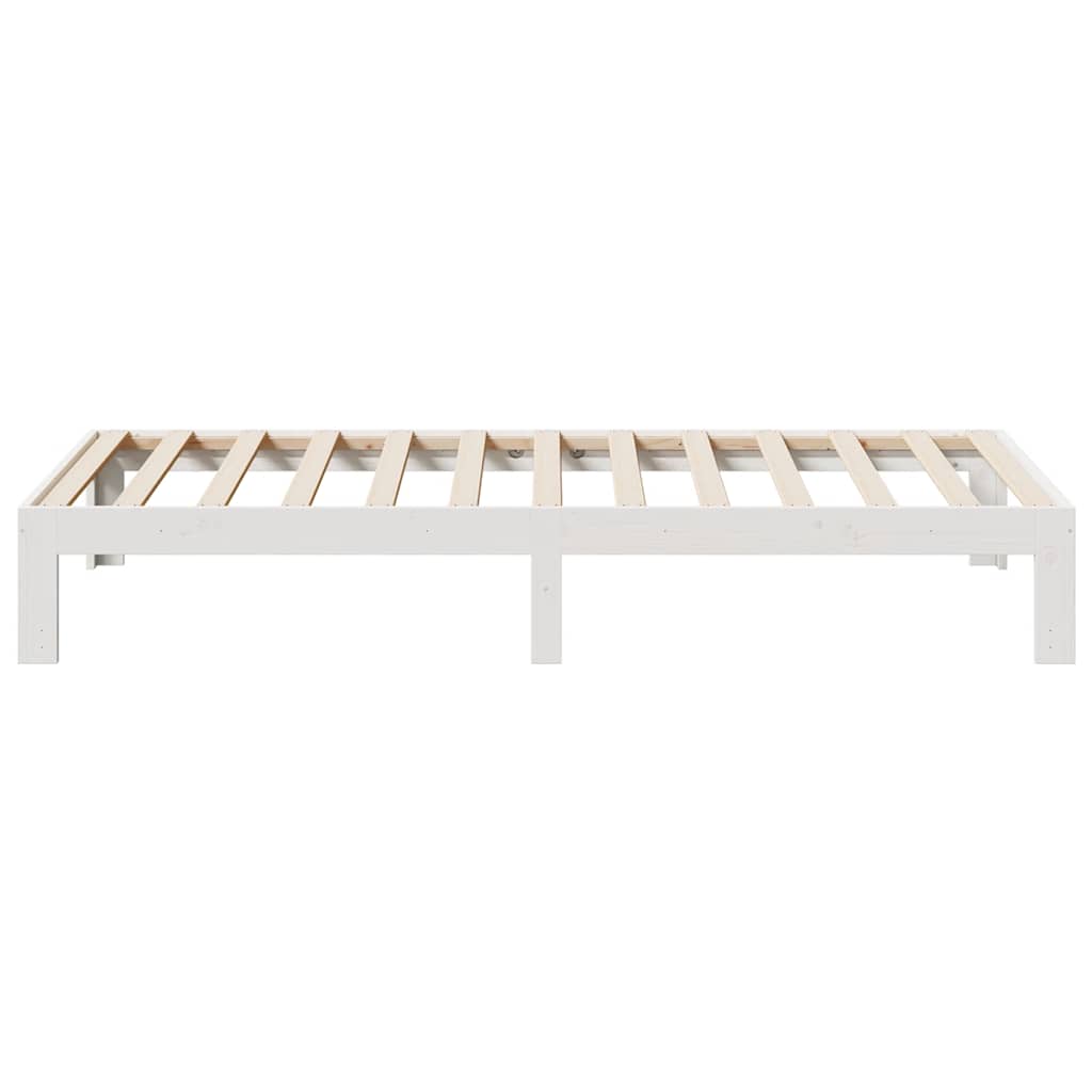 Bedframe zonder matras massief grenenhout wit 80x200 cm is nu te koop bij PeponiXL, paradijselijk wonen!