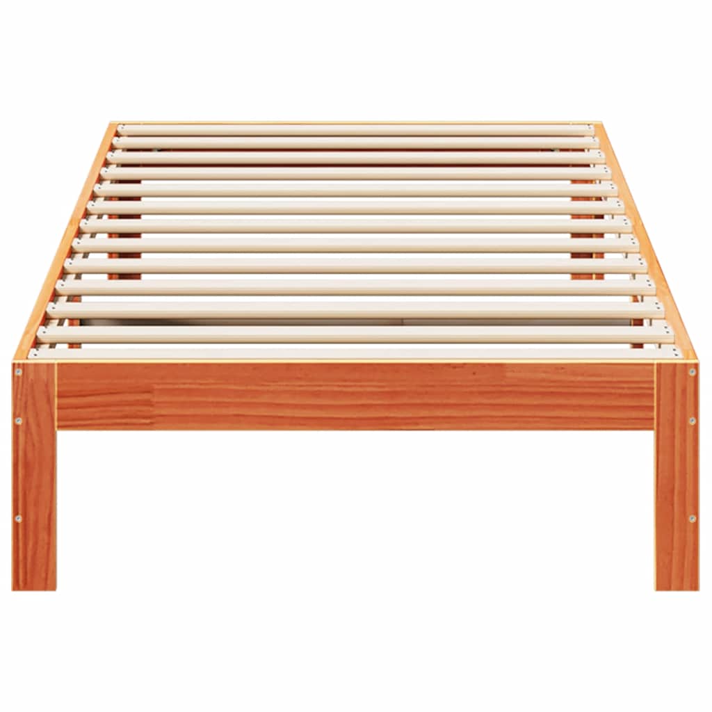 Bedframe zonder matras massief grenenhout wasbruin 80x200 cm is nu te koop bij PeponiXL, paradijselijk wonen!