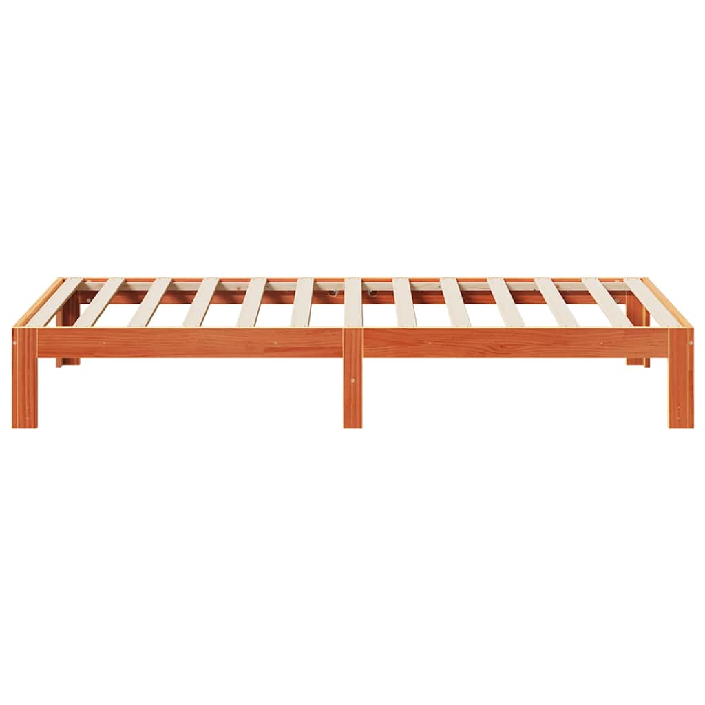 Bedframe zonder matras massief grenenhout wasbruin 80x200 cm is nu te koop bij PeponiXL, paradijselijk wonen!