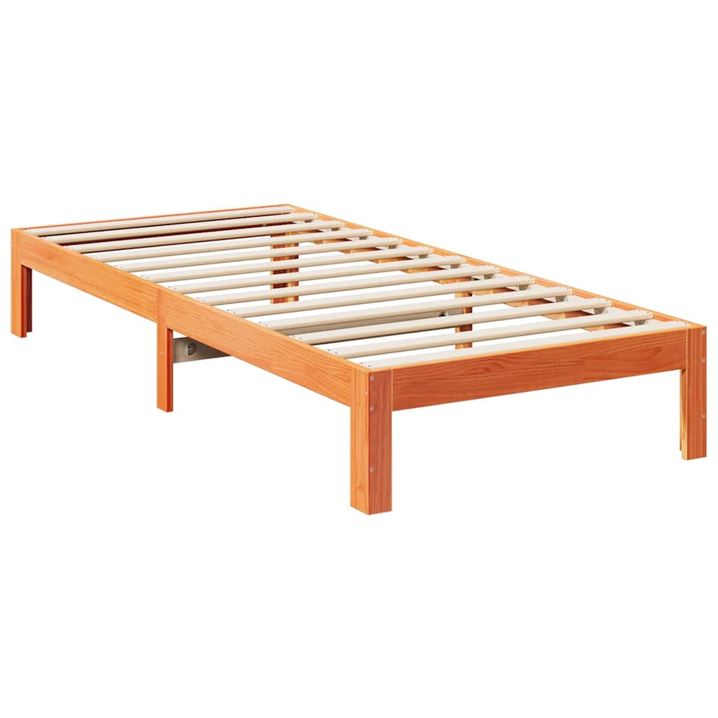 Bedframe zonder matras massief grenenhout wasbruin 80x200 cm is nu te koop bij PeponiXL, paradijselijk wonen!