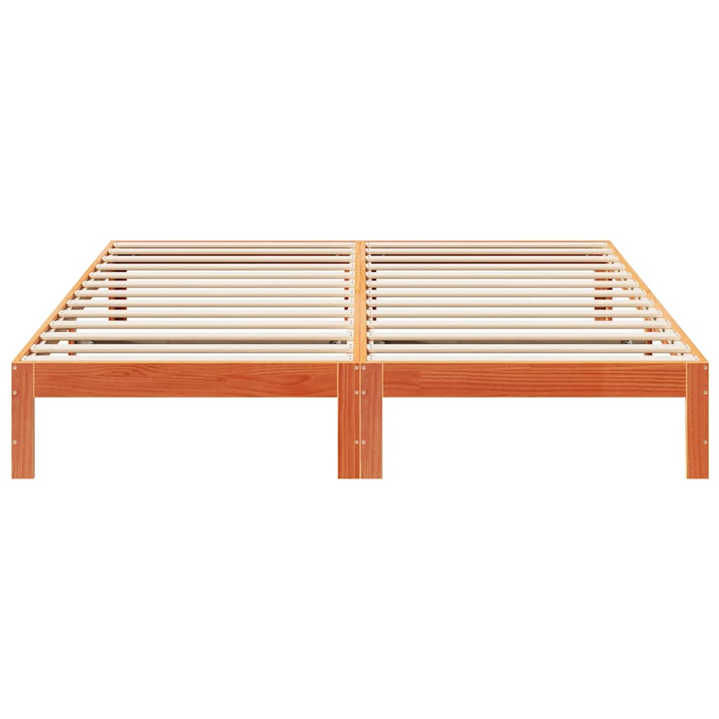 Bedframe zonder matras massief grenenhout wasbruin 160x200 cm is nu te koop bij PeponiXL, paradijselijk wonen!