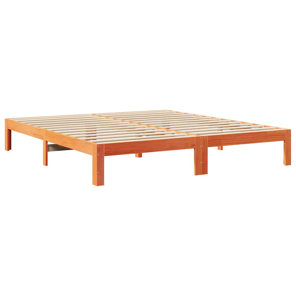 Bedframe zonder matras massief grenenhout wasbruin 160x200 cm is nu te koop bij PeponiXL, paradijselijk wonen!