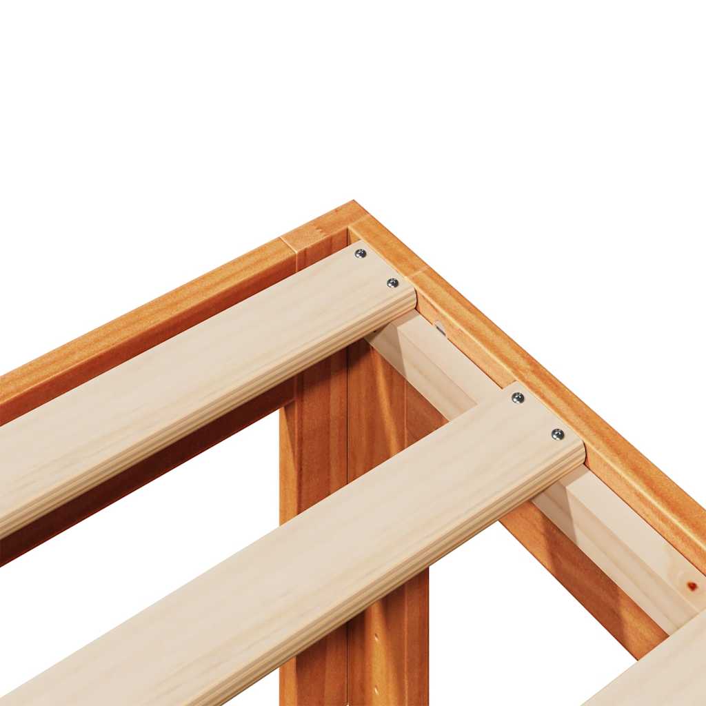Bedframe zonder matras massief grenenhout wasbruin 160x200 cm is nu te koop bij PeponiXL, paradijselijk wonen!