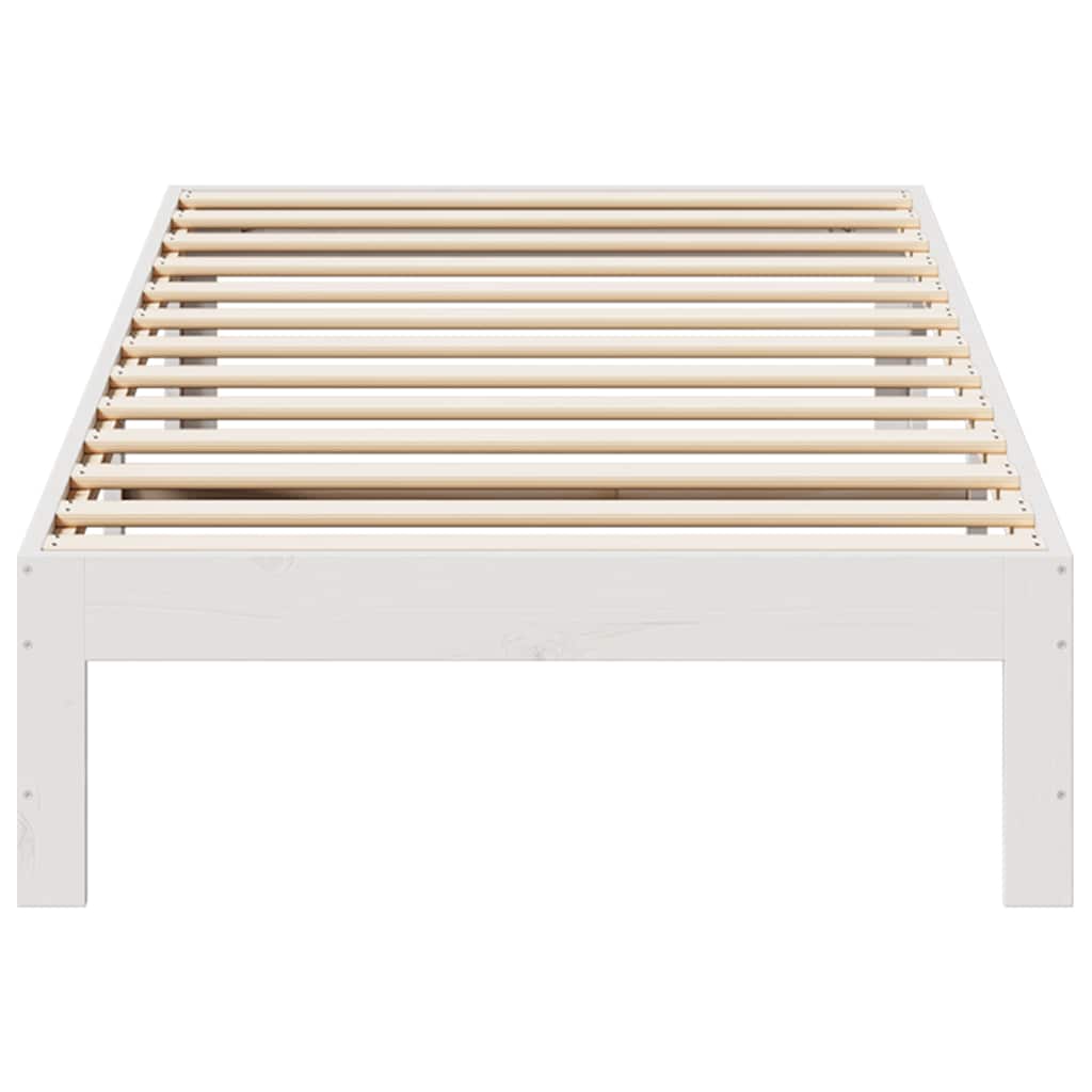 Bedframe zonder matras massief grenenhout wit 90x200 cm is nu te koop bij PeponiXL, paradijselijk wonen!