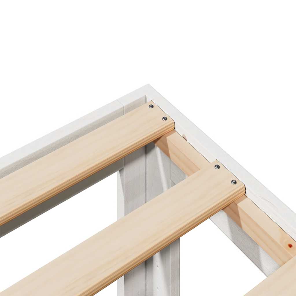 Bedframe zonder matras massief grenenhout wit 90x200 cm is nu te koop bij PeponiXL, paradijselijk wonen!
