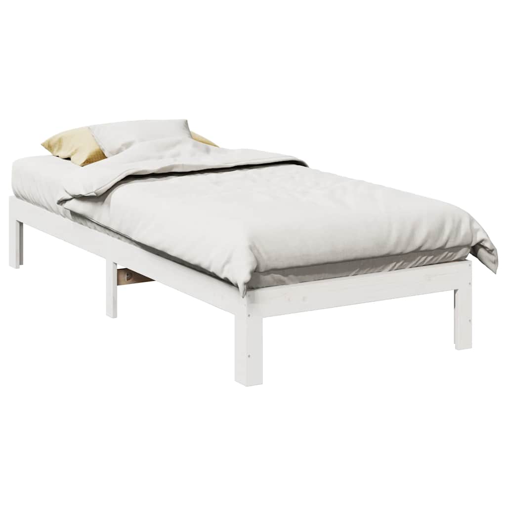 Bedframe zonder matras massief grenenhout wit 90x200 cm is nu te koop bij PeponiXL, paradijselijk wonen!