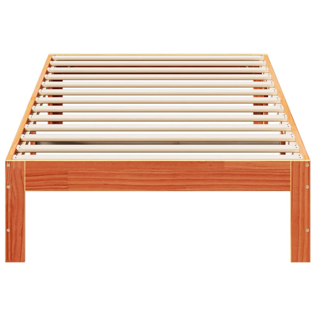 Bedframe zonder matras massief grenenhout wasbruin 90x200 cm is nu te koop bij PeponiXL, paradijselijk wonen!