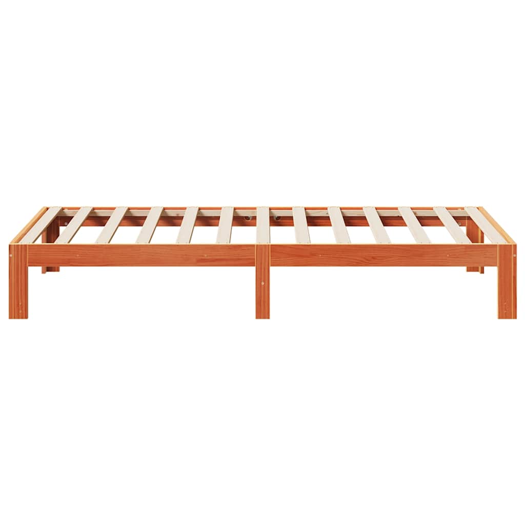 Bedframe zonder matras massief grenenhout wasbruin 90x200 cm is nu te koop bij PeponiXL, paradijselijk wonen!