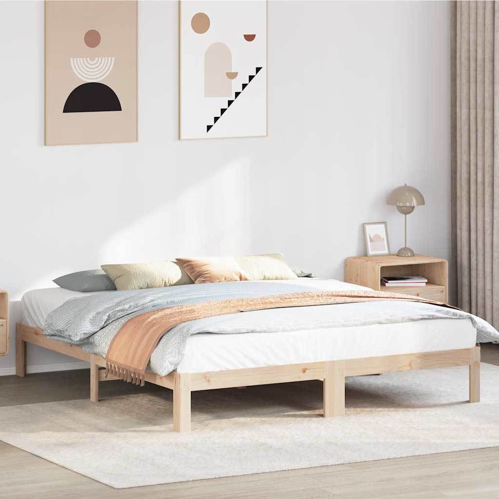 Bedframe zonder matras massief grenenhout 180x200 cm is nu te koop bij PeponiXL, paradijselijk wonen!