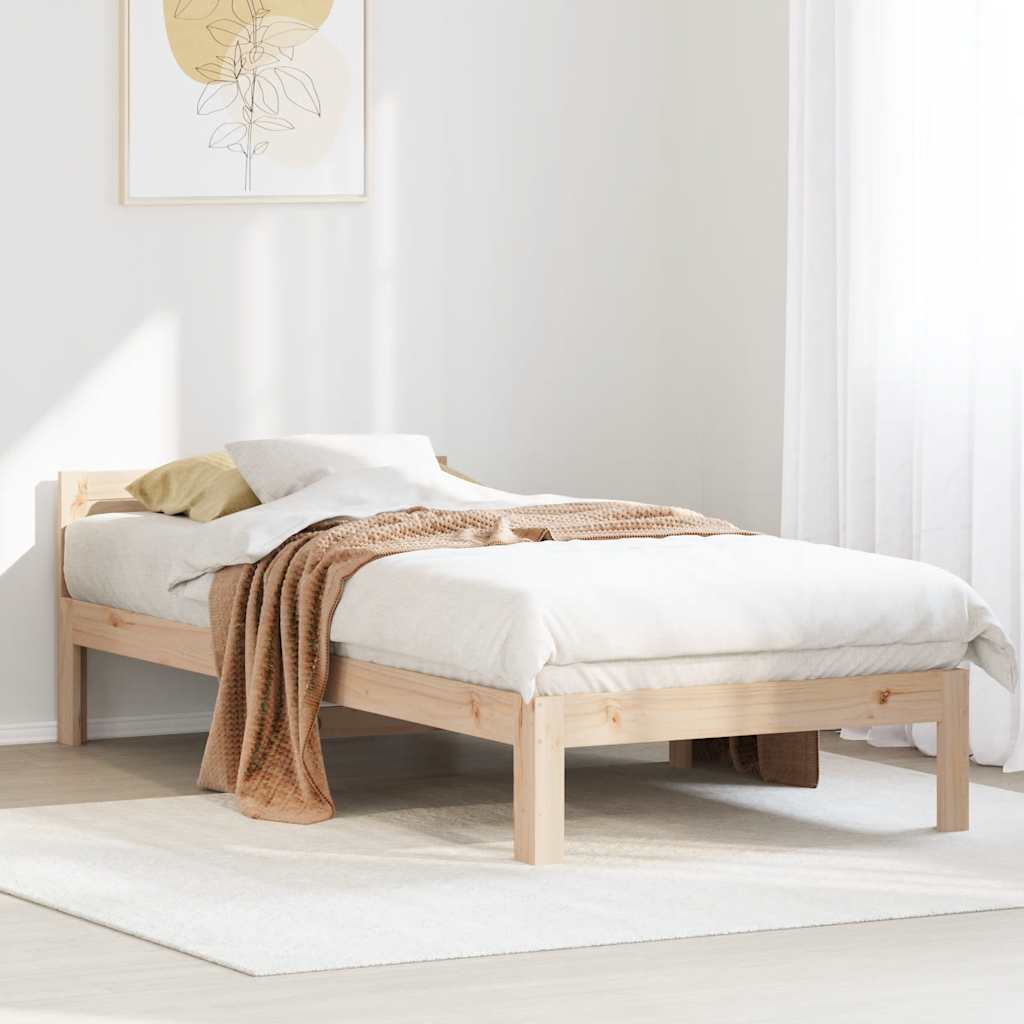 Bedframe zonder matras massief grenenhout 90x200 cm is nu te koop bij PeponiXL, paradijselijk wonen!