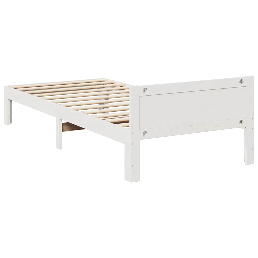 Bedframe zonder matras massief grenenhout wit 90x200 cm is nu te koop bij PeponiXL, paradijselijk wonen!