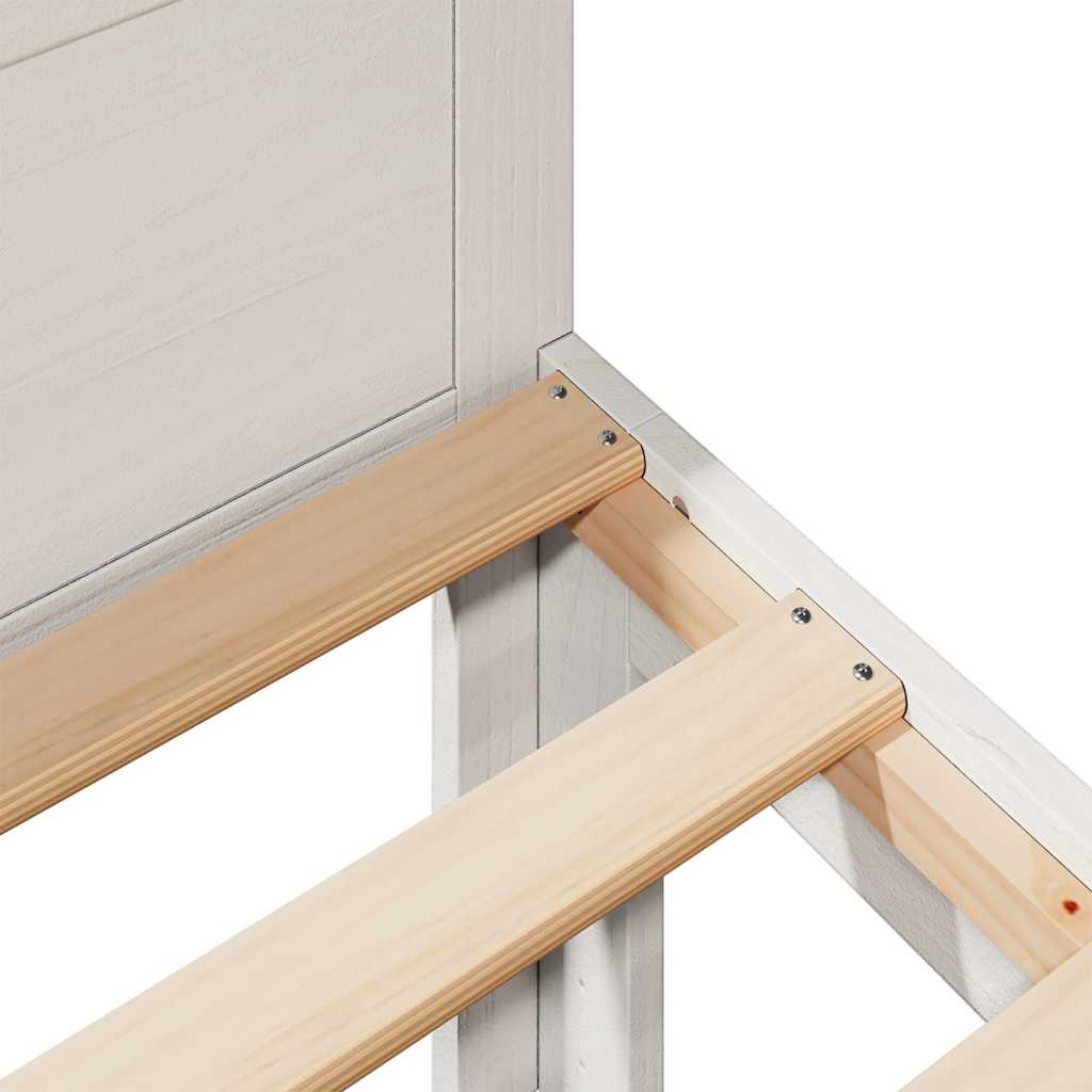 Bedframe zonder matras massief grenenhout wit 90x200 cm is nu te koop bij PeponiXL, paradijselijk wonen!
