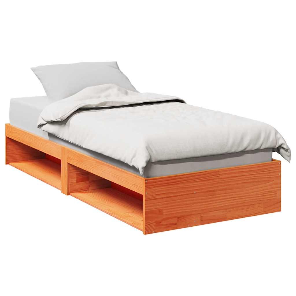 Bedbank zonder matras wasbruin 100x200 cm massief grenenhout is nu te koop bij PeponiXL, paradijselijk wonen!