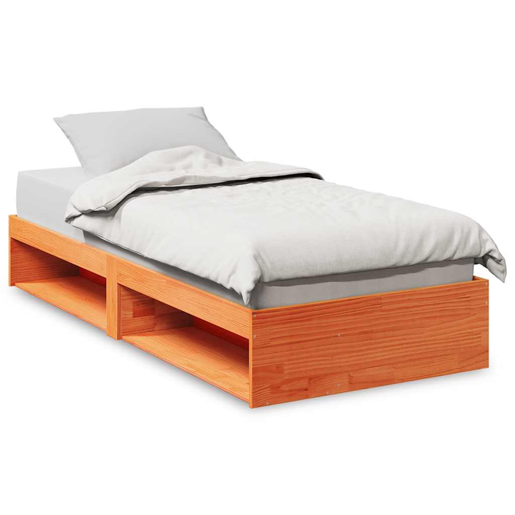 Bedbank zonder matras wasbruin 75x190 cm massief grenenhout is nu te koop bij PeponiXL, paradijselijk wonen!