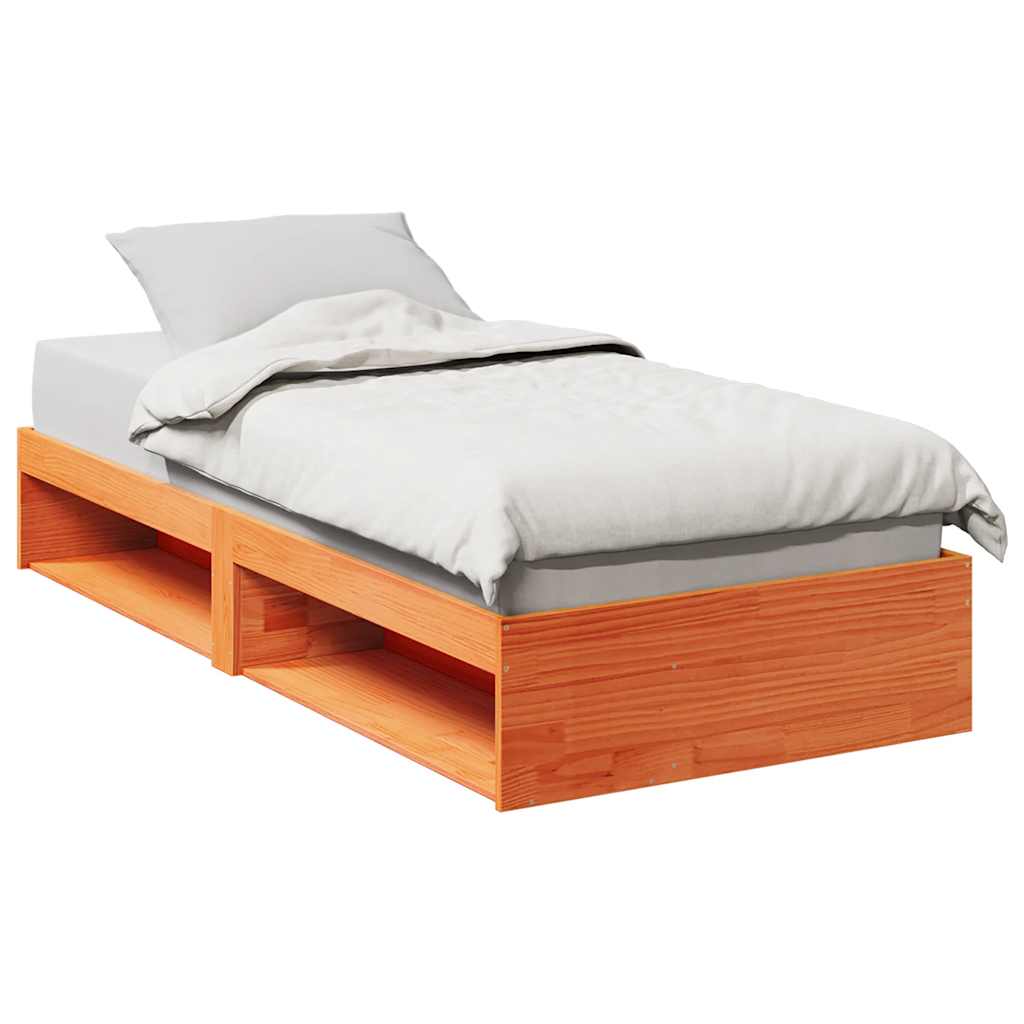 Bedbank zonder matras wasbruin 75x190 cm massief grenenhout is nu te koop bij PeponiXL, paradijselijk wonen!