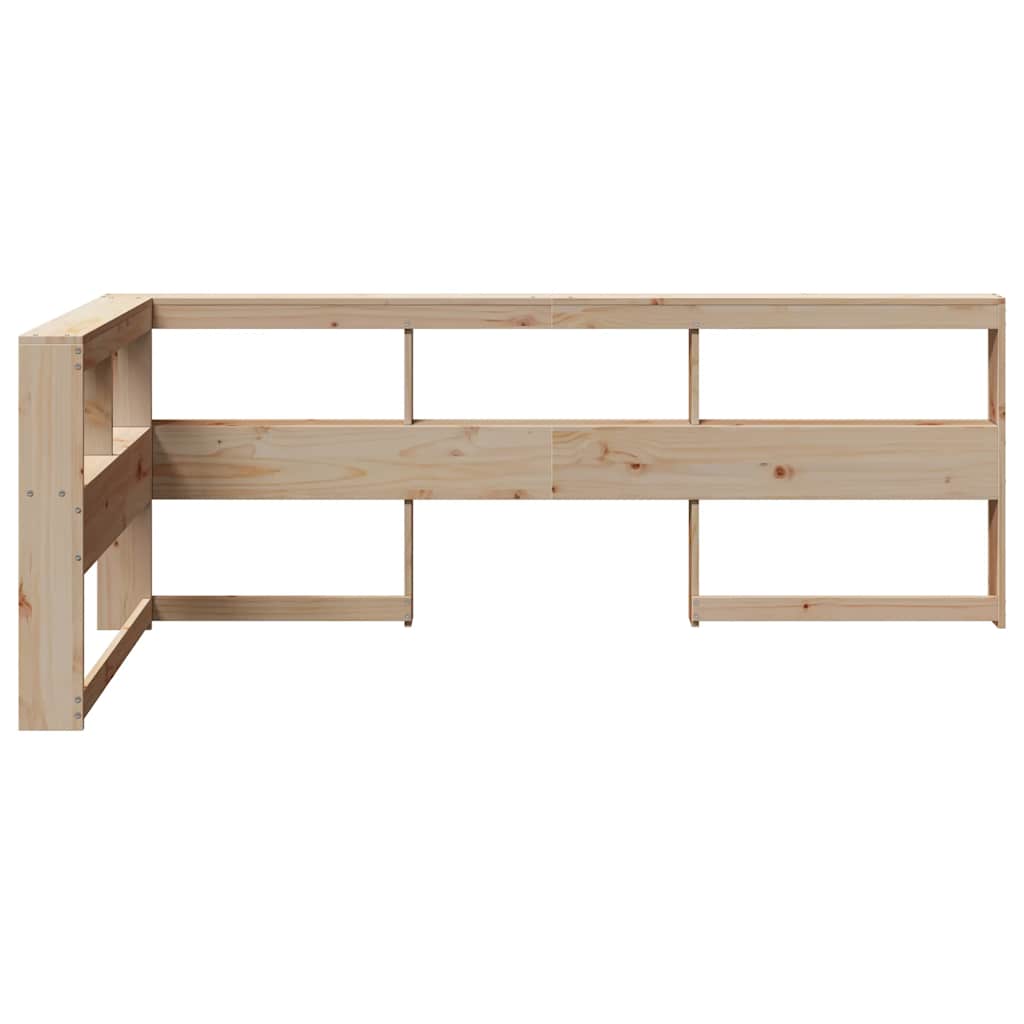 Boekenkast Hoofdeinde L-vormig 80 cm massief grenenhout is nu te koop bij PeponiXL, paradijselijk wonen!