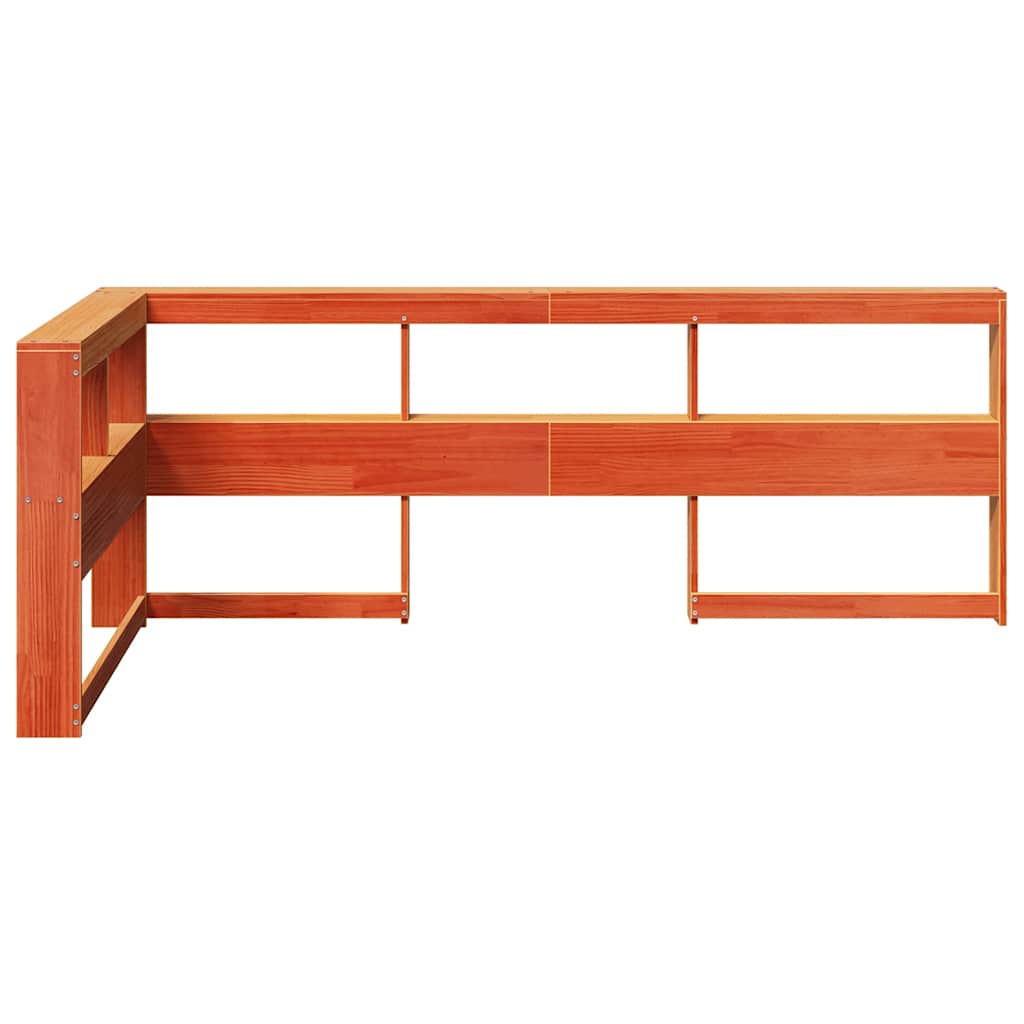 Boekenkast Hoofdeinde L-vormig 80 cm grenenhout wasbruin is nu te koop bij PeponiXL, paradijselijk wonen!