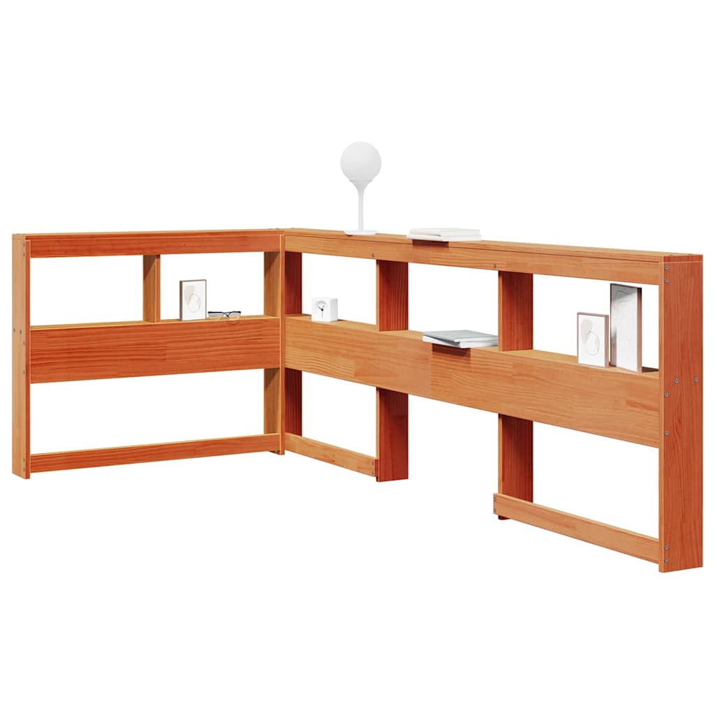 Boekenkast Hoofdeinde L-vormig 80 cm grenenhout wasbruin is nu te koop bij PeponiXL, paradijselijk wonen!