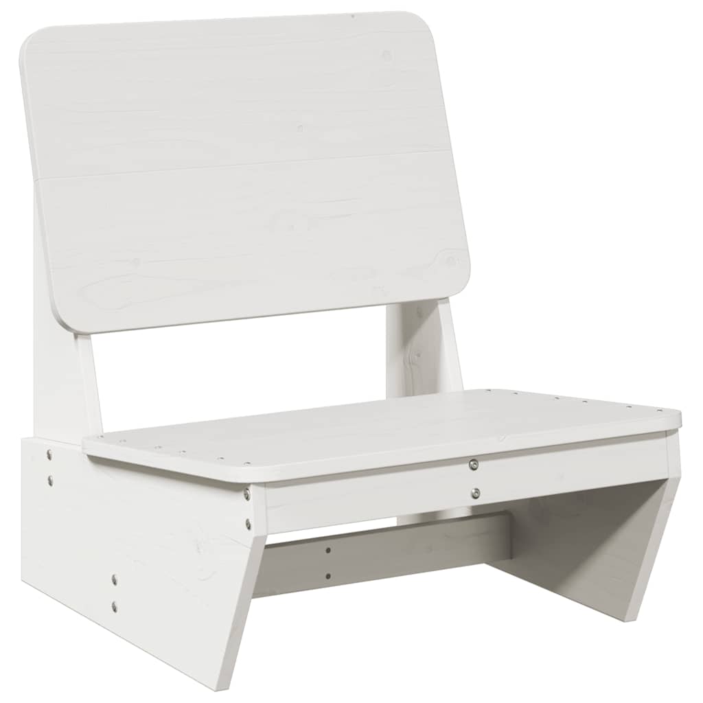 Tuinstoelen 2 st 60x64x70,5 cm massief grenenhout wit is nu te koop bij PeponiXL, paradijselijk wonen!