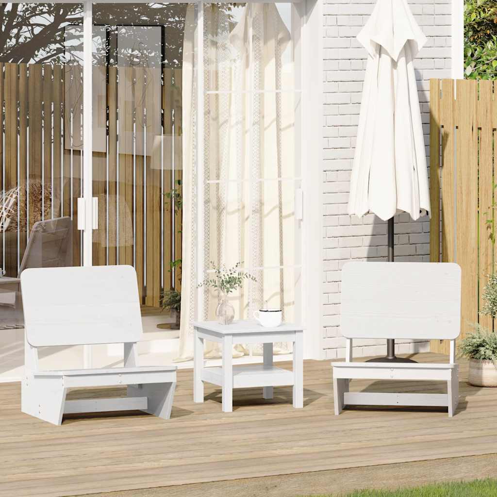 Tuinstoelen 2 st 60x64x70,5 cm massief grenenhout wit is nu te koop bij PeponiXL, paradijselijk wonen!