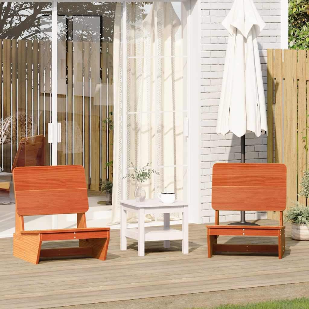 Tuinstoelen 2 st 60x64x70,5 cm massief grenenhout wasbruin is nu te koop bij PeponiXL, paradijselijk wonen!