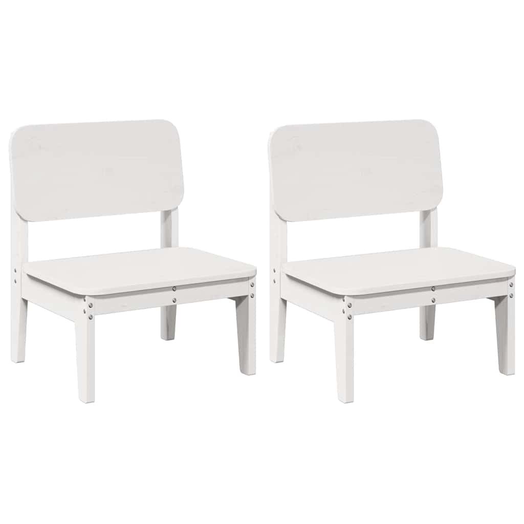 Tuinstoelen 2 st 60x52,5x72 cm massief grenenhout wit is nu te koop bij PeponiXL, paradijselijk wonen!
