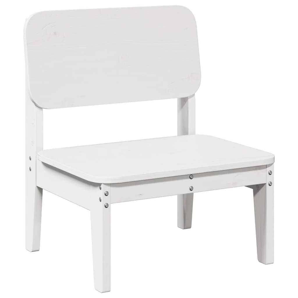 Tuinstoelen 2 st 60x52,5x72 cm massief grenenhout wit is nu te koop bij PeponiXL, paradijselijk wonen!