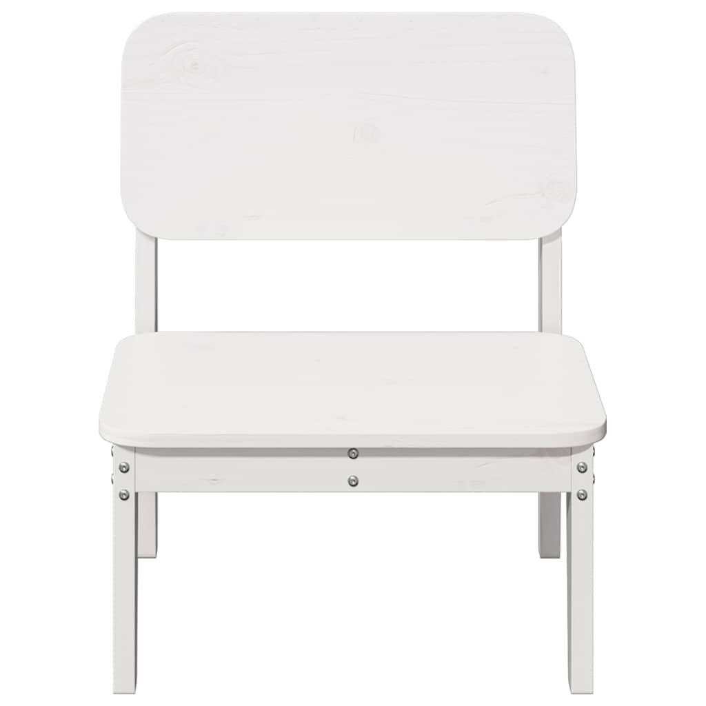 Tuinstoelen 2 st 60x52,5x72 cm massief grenenhout wit is nu te koop bij PeponiXL, paradijselijk wonen!