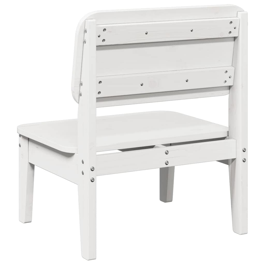 Tuinstoelen 2 st 60x52,5x72 cm massief grenenhout wit is nu te koop bij PeponiXL, paradijselijk wonen!