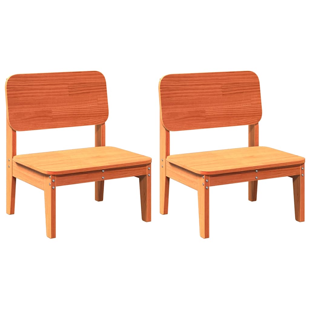 Tuinstoelen 2 st 60x52,5x72 cm massief grenenhout wasbruin is nu te koop bij PeponiXL, paradijselijk wonen!