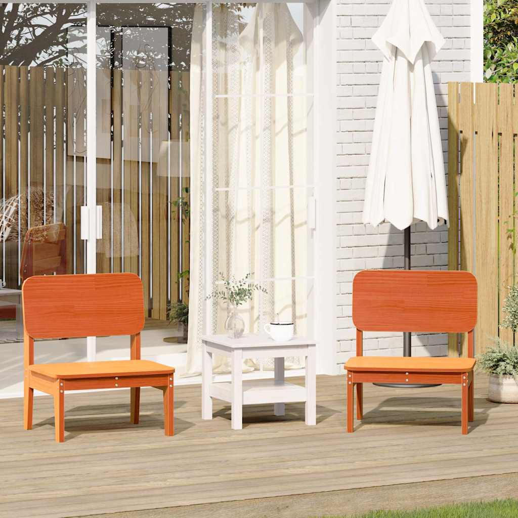 Tuinstoelen 2 st 60x52,5x72 cm massief grenenhout wasbruin is nu te koop bij PeponiXL, paradijselijk wonen!