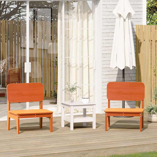 Tuinstoelen 2 st 60x52,5x72 cm massief grenenhout wasbruin is nu te koop bij PeponiXL, paradijselijk wonen!
