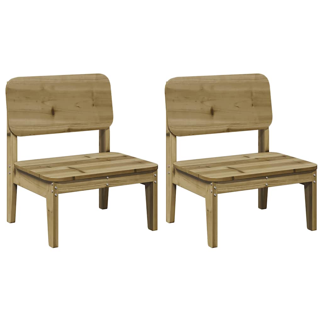 Tuinstoelen 2 st 60x52,5x72 cm geïmpregneerd hout is nu te koop bij PeponiXL, paradijselijk wonen!