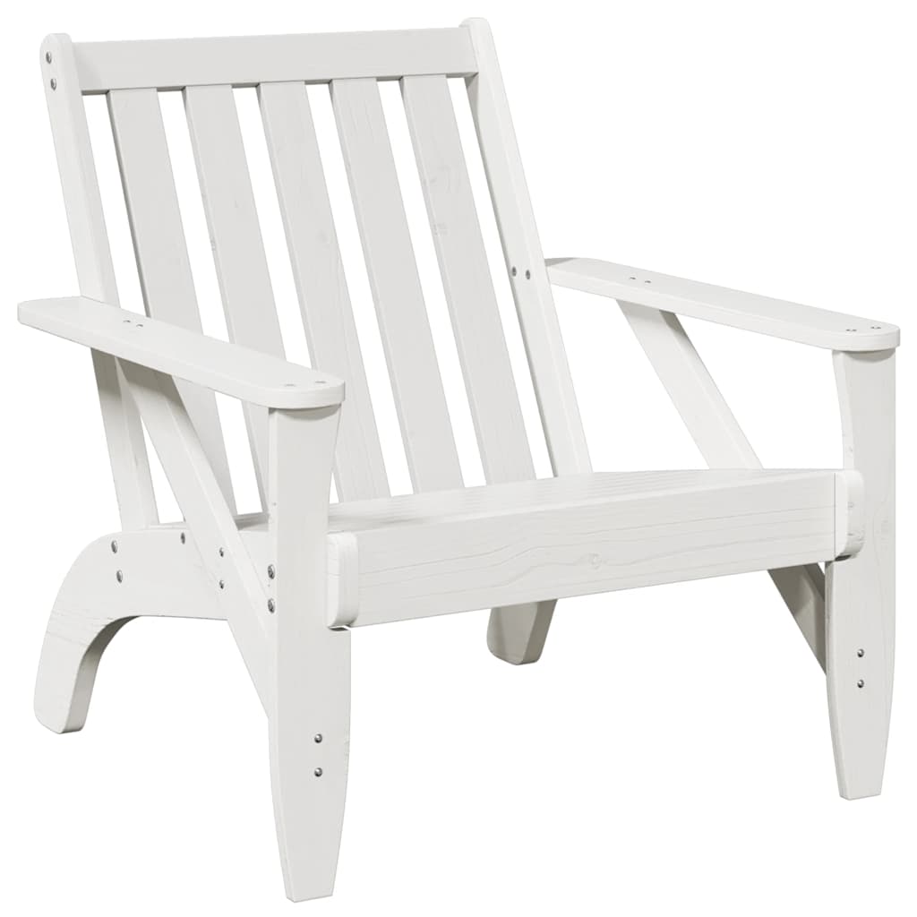 Tuinstoel Adirondack 75x77x77 cm massief grenenhout wit is nu te koop bij PeponiXL, paradijselijk wonen!