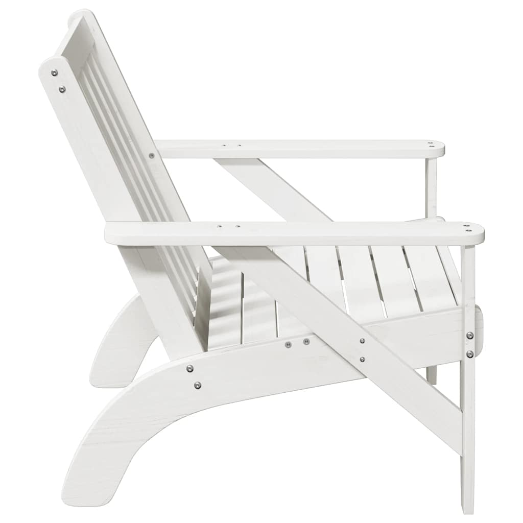 Tuinstoel Adirondack 75x77x77 cm massief grenenhout wit is nu te koop bij PeponiXL, paradijselijk wonen!