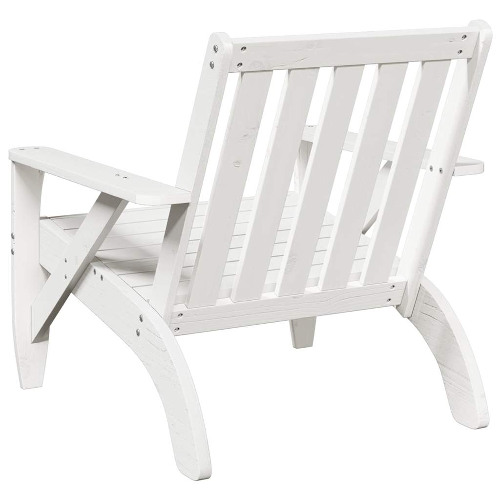 Tuinstoel Adirondack 75x77x77 cm massief grenenhout wit is nu te koop bij PeponiXL, paradijselijk wonen!