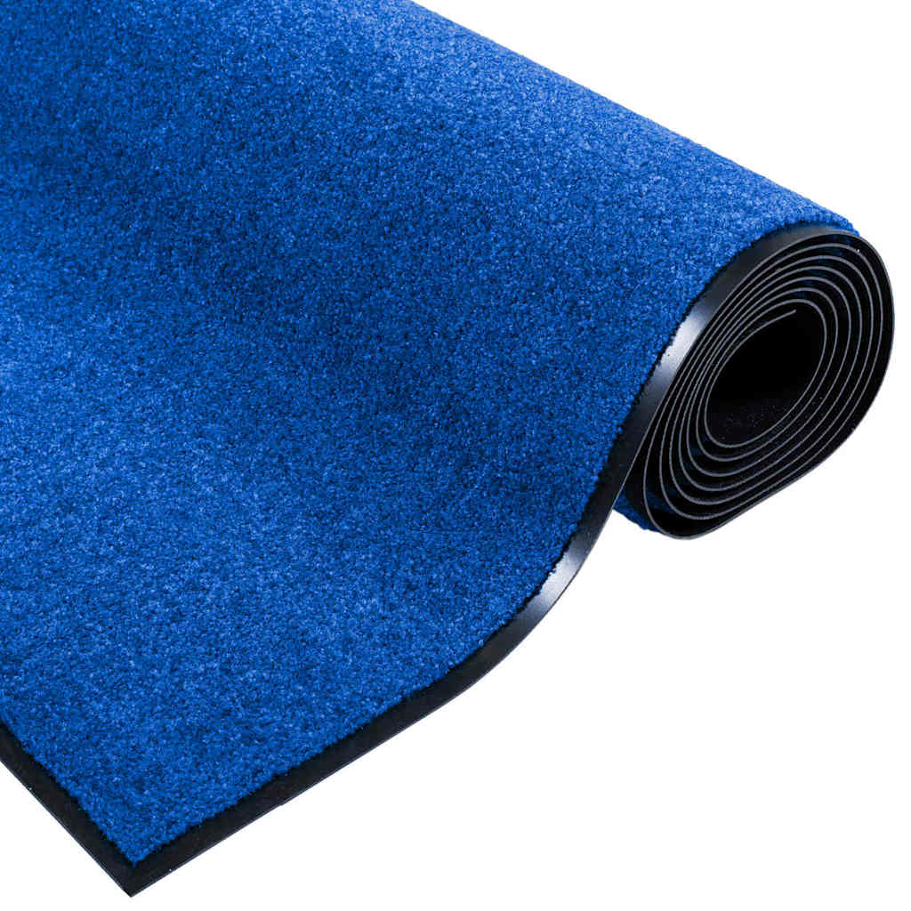 Deurmat Blauw en Zwart 120 x 300 cm 100% Polyamide is nu te koop bij PeponiXL, paradijselijk wonen!