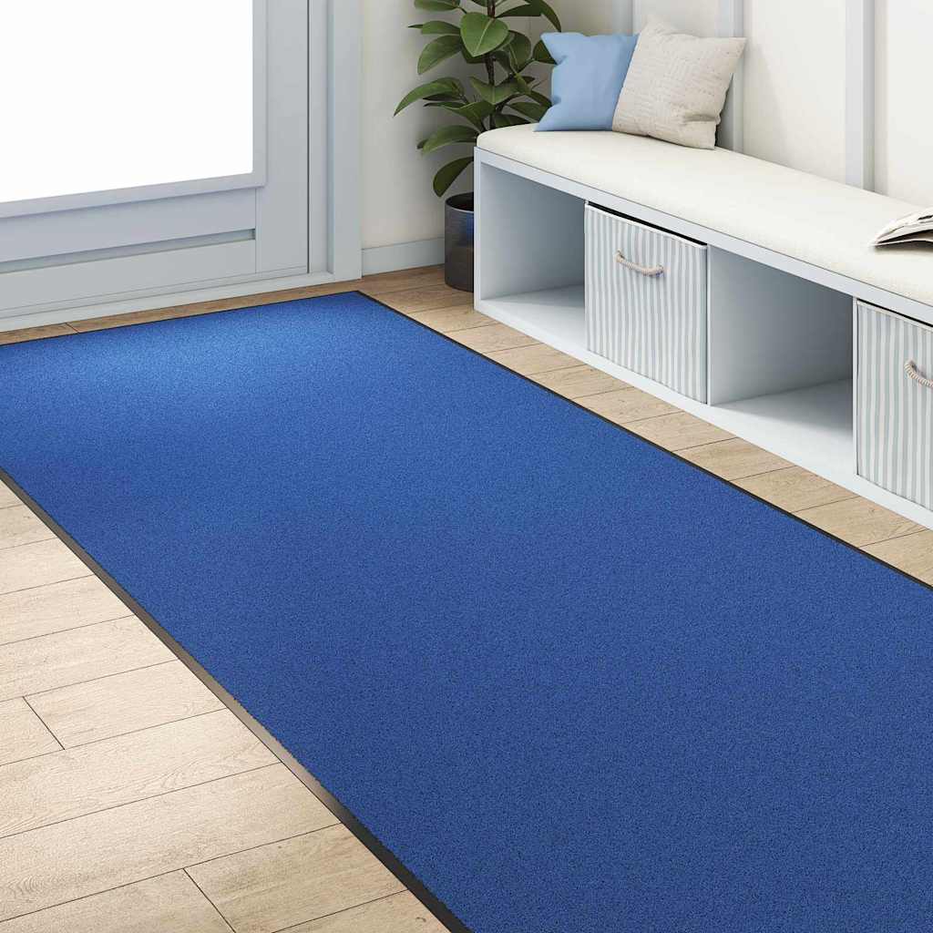 Deurmat Blauw en Zwart 120 x 300 cm 100% Polyamide is nu te koop bij PeponiXL, paradijselijk wonen!