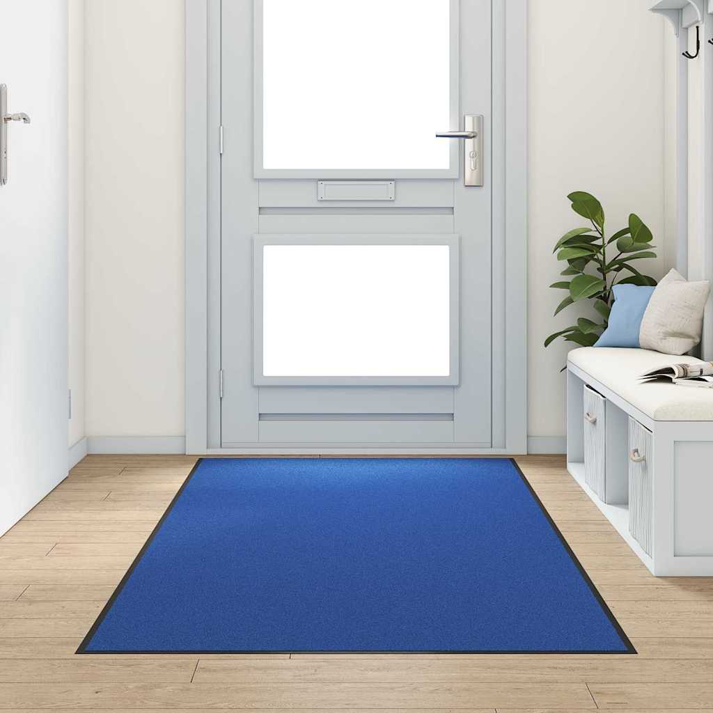 Deurmat Blauw en Zwart 120 x 300 cm 100% Polyamide is nu te koop bij PeponiXL, paradijselijk wonen!