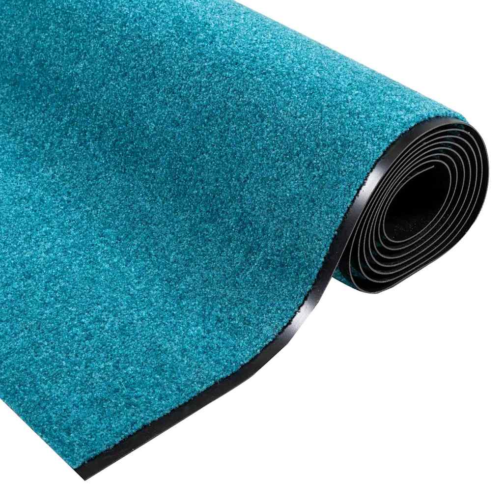 Deurmat Cyaan en Zwart 120 x 350 cm 100% Polyamide is nu te koop bij PeponiXL, paradijselijk wonen!