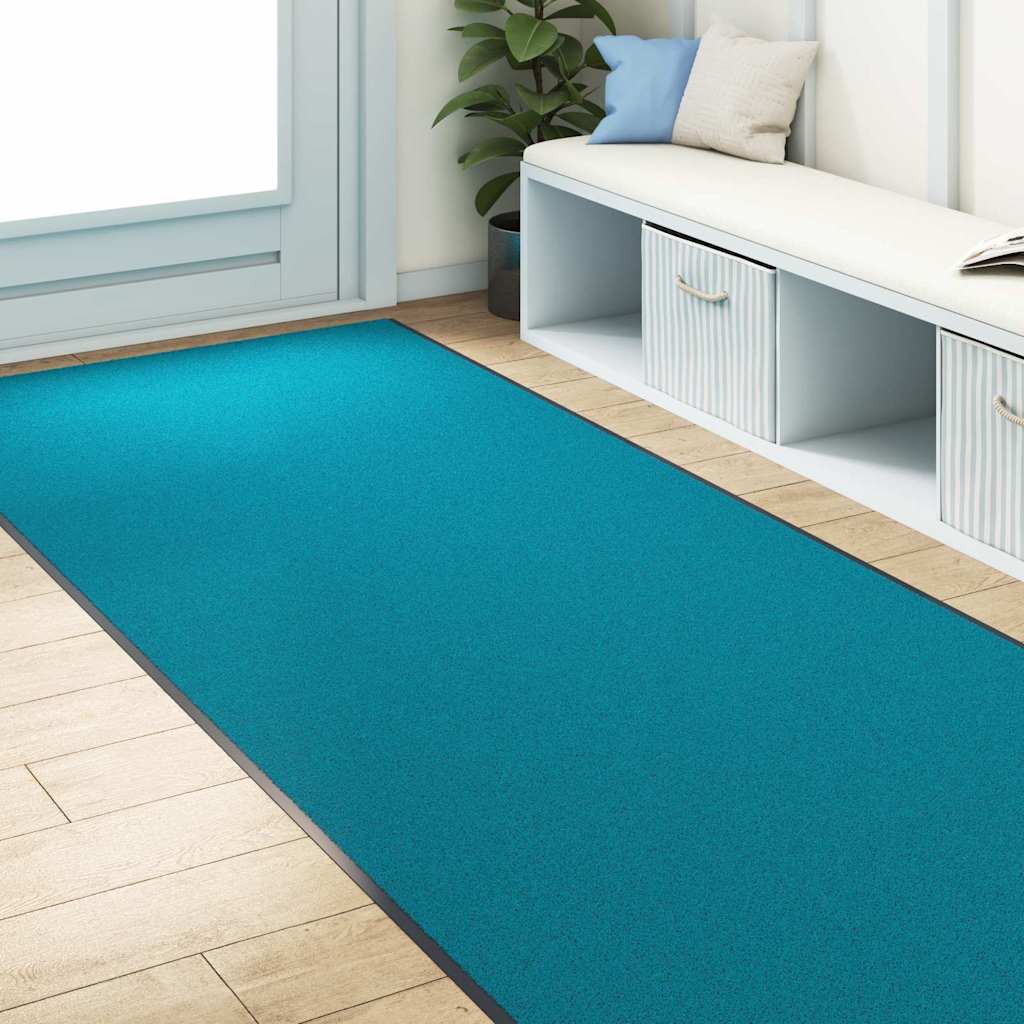 Deurmat Anders Cyaan en Zwart 120 x 400 cm Polyamide en PVC is nu te koop bij PeponiXL, paradijselijk wonen!