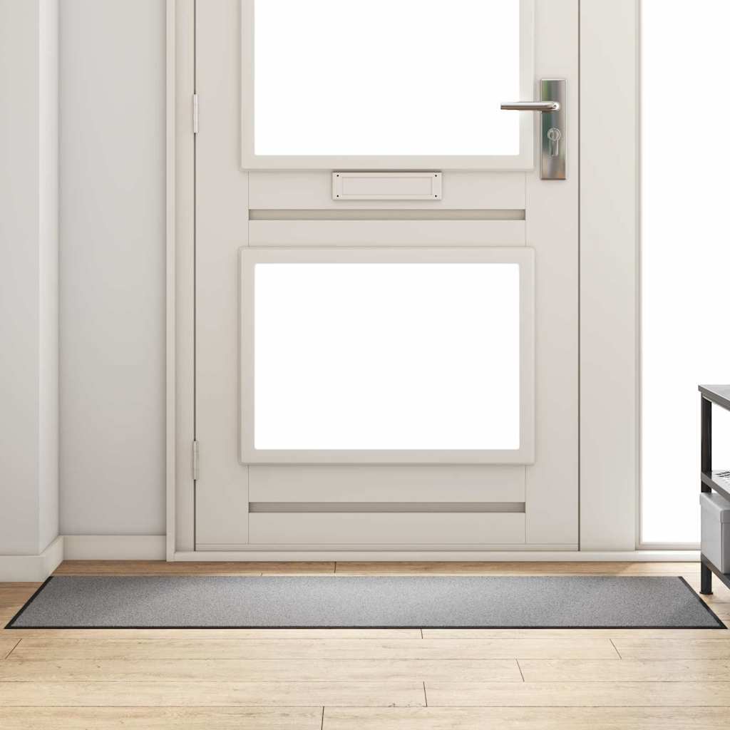 Deurmat Grijs en zwart 60 x 180 cm Polypropyleen en vinyl is nu te koop bij PeponiXL, paradijselijk wonen!