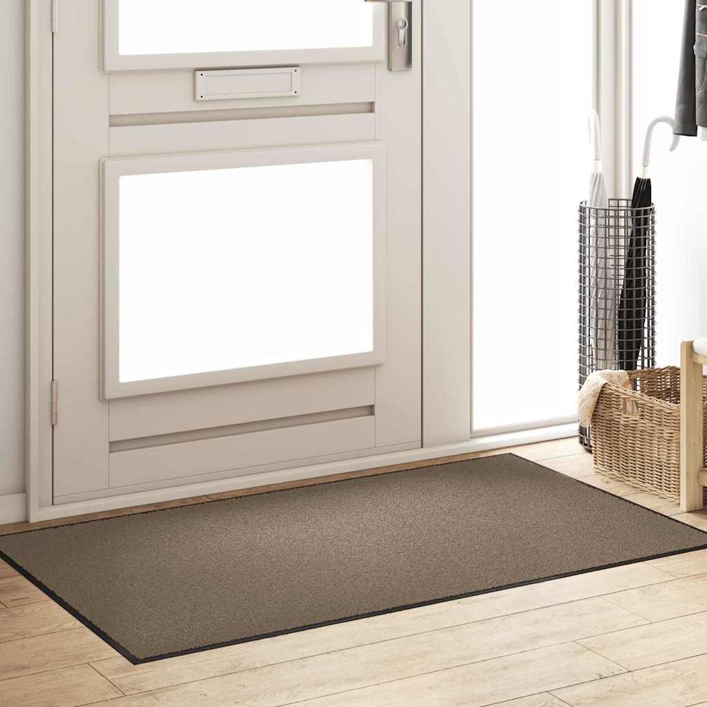 Deurmat Beige en zwart 90 x 150 cm 100% Polyamide is nu te koop bij PeponiXL, paradijselijk wonen!