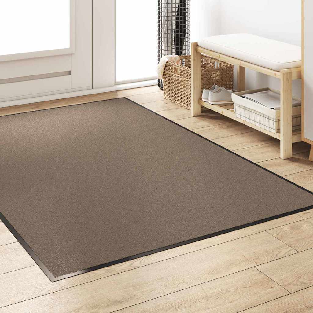 Deurmat Beige en zwart 120 x 180 cm 100% Polyamide
