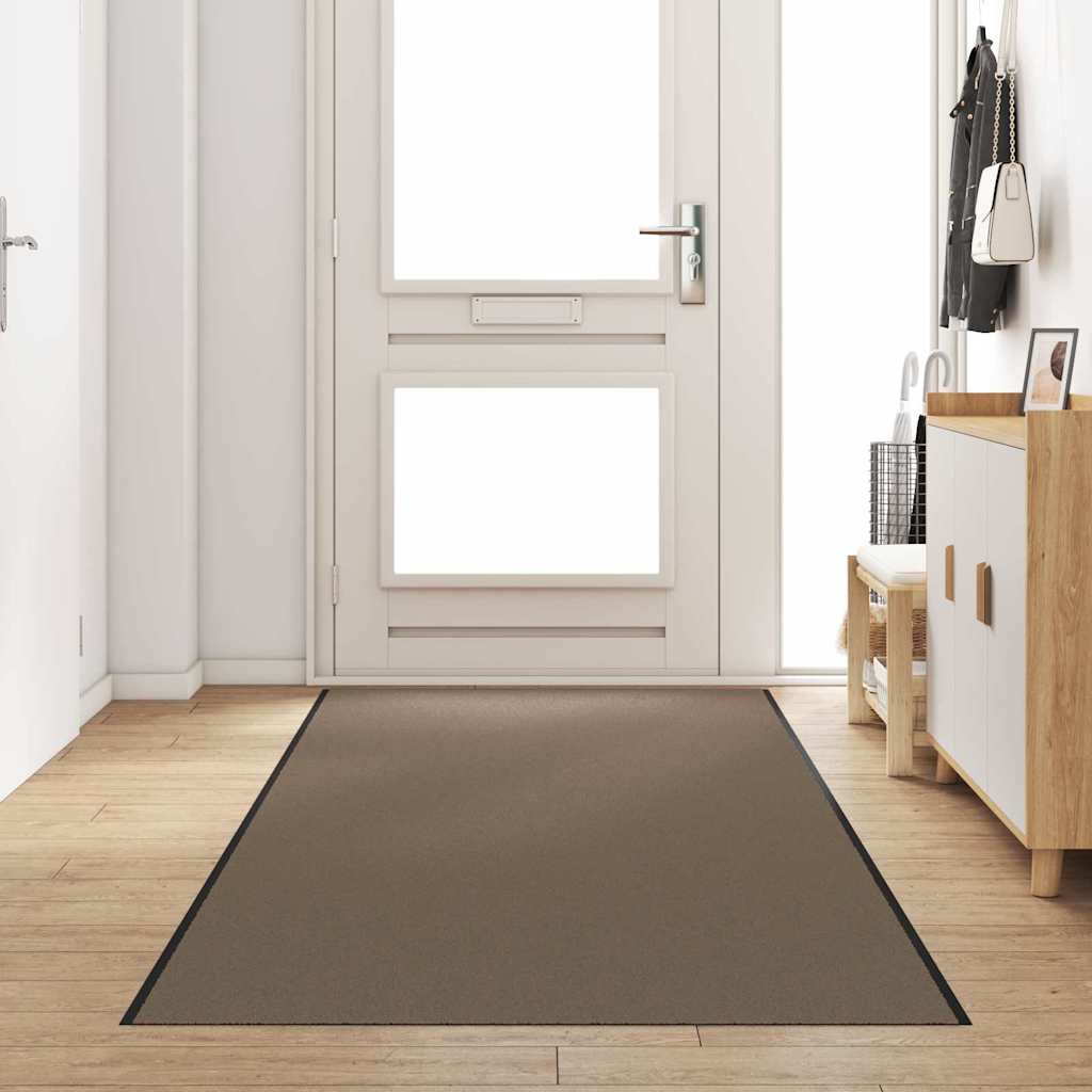 Deurmat Beige en zwart 120 x 400 cm 100% Polyamide