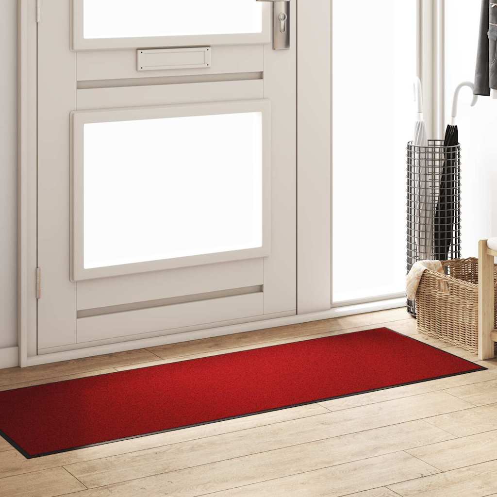 Deurmat Rood en Zwart 60 x 180 cm 100% Polyamide
