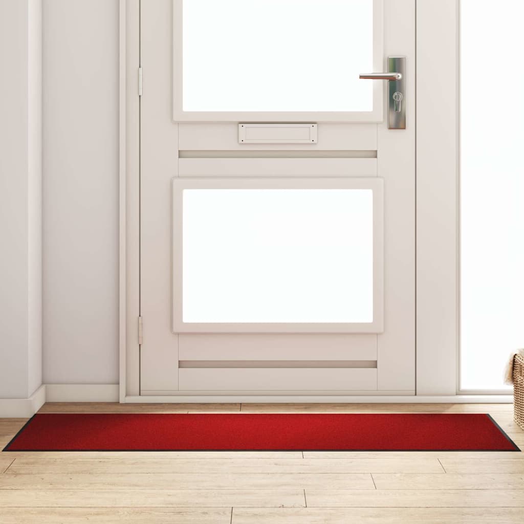 Deurmat Rood en Zwart 60 x 180 cm 100% Polyamide