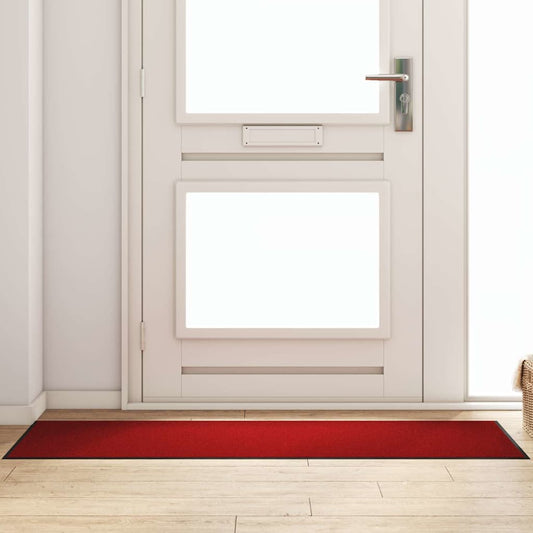 Deurmat Rood en Zwart 60 x 180 cm 100% Polyamide is nu te koop bij PeponiXL, paradijselijk wonen!